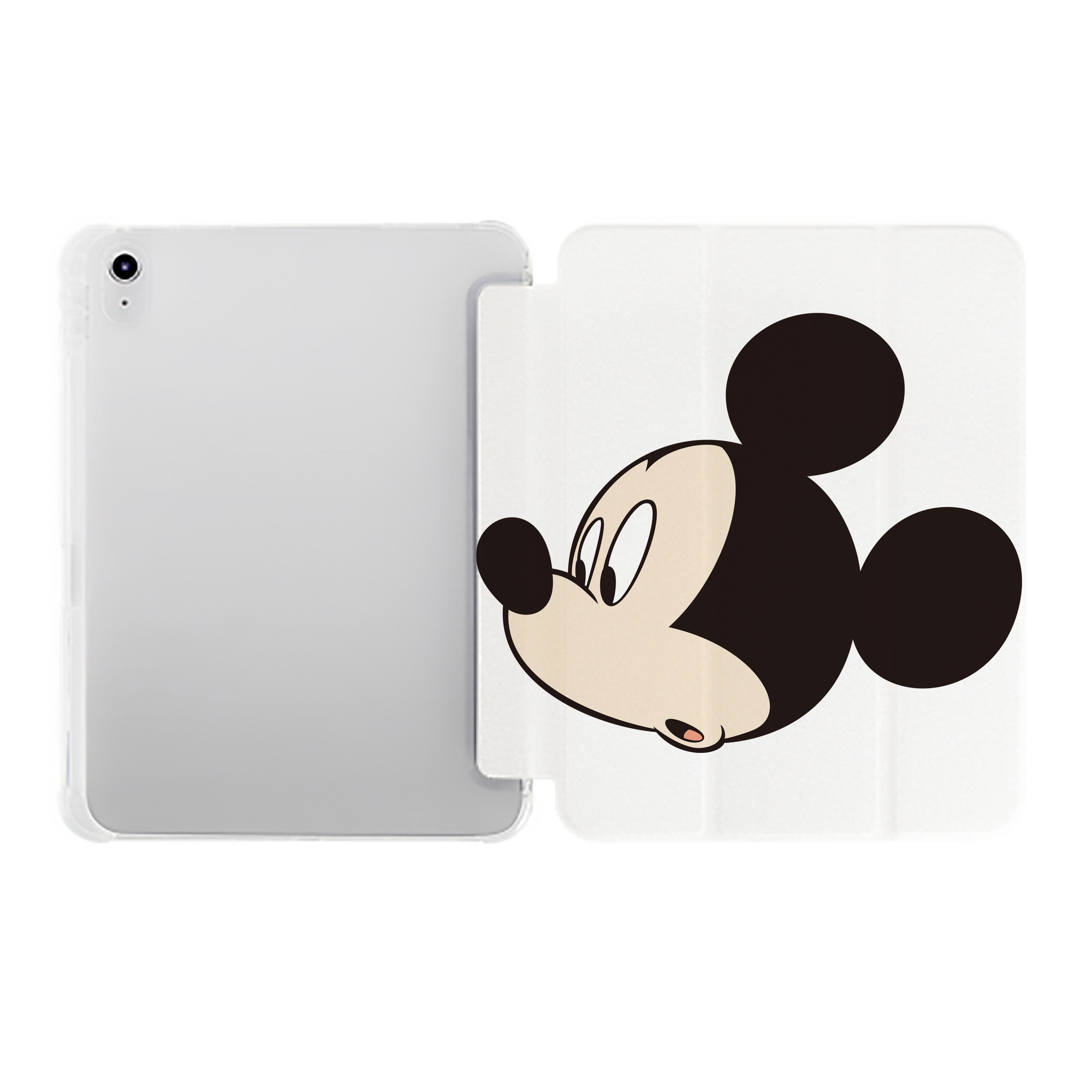 （画像用） ミッキーマウス Mickey Mouse IPad ケース ペン収納付き 三つ折りスタンド PUレザー×シリコン 対応機種9.5/10.5/10.9インチ